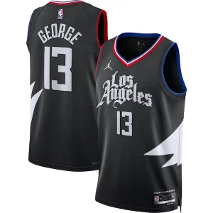 Paul George LA Clippers Distingué Jordan Brand Unisex Swingman Jersey Statement Edition Black - Maillot de championnat - Revivez les victoires glorieuses