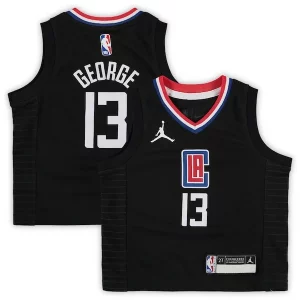 Paul George LA Clippers Jordan Brand Superbe Toddler 2020/21 Jersey Black Statement Edition - Pour les fans de la ligue - Un maillot authentique de la compétition