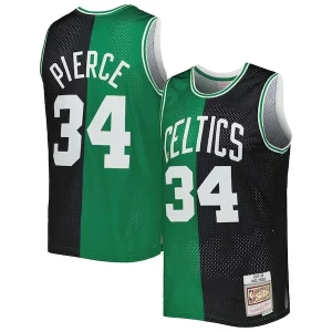 Paul Pierce Boston Celtics Hardwood Classics 2007/08 Split Swingman Haut de gamme Jersey Black/Kelly Green - Édition limitée - Uniques dans leur genre