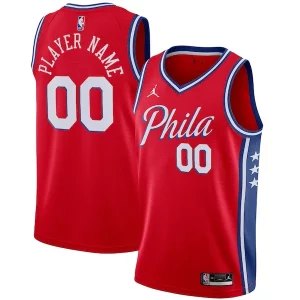Philadelphia 76ers Jordan Brand Swingman Custom Jersey Statement Personalisable Edition Red - Maillot de qualité supérieure - Durable et résistant