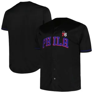 Philadelphia 76ers Profile Big & Tall Pop Jersey Élégant Black - Édition commemorative - Souvenez-vous des moments inoubliables