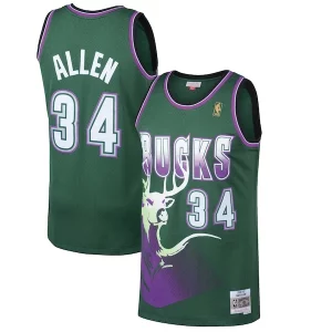Ray Allen Milwaukee Bucks 1996/97 Hardwood Classics Swingman Jersey Kelly Sophistiqué Green - Maillot de championnat - Revivez les victoires glorieuses