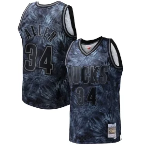Ray Allen Milwaukee Bucks Hardwood Classics 1996/97 Tie Dye Splendide Swingman Jersey Black - Parfait pour le match jour - Montrez votre support avec style