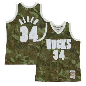 Ray Allen Milwaukee Bucks Hardwood Classics 2000/01 Ghost Green Admirable Swingman Jersey Camo - Giftez-le à un fan dévoué - Livraison en temps pour les fêtes