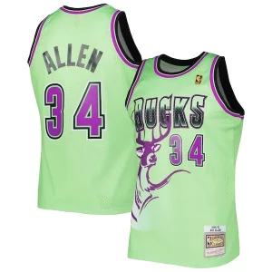 Ray Allen Splendide Milwaukee Bucks 1996 97 Hardwood Classics Reload 3.0 Swingman Jersey Green - Parfait pour le match jour - Montrez votre support avec style