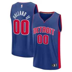 Ron Holland II Detroit Pistons Youth Fast Charming Break Replica Player Jersey Icon Edition Blue - Édition commemorative - Souvenez-vous des moments inoubliables