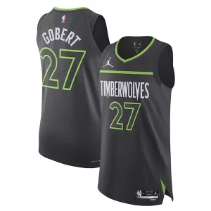 Rudy Gobert Minnesota Incontournable Timberwolves Jordan Brand Authentic Player Jersey Statement Edition Anthracite - Idéal pour les collectionneurs - Qualité premium garantie