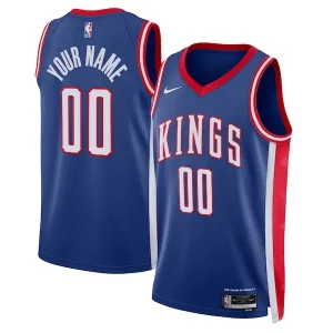 Sacramento Kings Nike Unisex 2024/25 Custom Swingman Jersey City Edition Bold Blue - Pour les fans de la ligue - Un maillot authentique de la compétition