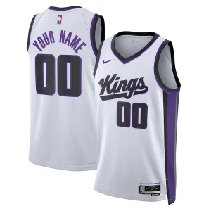 Sacramento Kings Nike Unisex Swingman Custom Jersey Captivant Association Edition White - Pour les matchs d'athlétisme - Restez frais et confortable