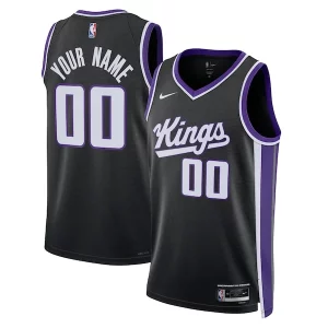 Sacramento Kings Nike Unisex Swingman Custom Jersey Sophistiqué Icon Edition Black - Édition commemorative - Souvenez-vous des moments inoubliables