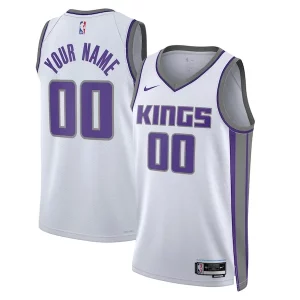 Sacramento Kings Notable Nike Unisex 2022/23 Swingman Custom Jersey White Association Edition - Événement exclusif - Soyez l'un des premiers à avoir ce maillot