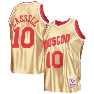 Sam Cassell Houston Rockets 75th Anniversary 1993/94 Hardwood Premium Classics Swingman Jersey Gold - Idéal pour les soirées de sport - Montrez votre style