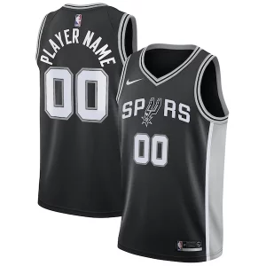 San Antonio Premium Spurs Nike Swingman Custom Jersey Black Icon Edition - Maillot de qualité supérieure - Durable et résistant