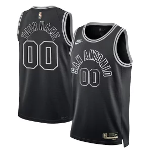 San Antonio Spurs Nike Unisex 2022/23 Custom Swingman Jersey Classic Edition Magnifique Black - Fait à la main - Un produit unique et de qualité