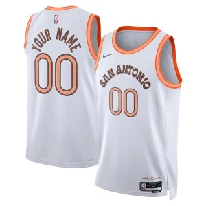 San Antonio Spurs Nike Unisex 2023/24 Distingué Custom Swingman Jersey White City Edition - Pour les matchs d'athlétisme - Restez frais et confortable