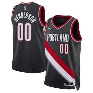 Scoot Henderson Portland Trail Blazers Nike Splendide Unisex 2023 NBA Draft Swingman Jersey Icon Edition Black - Garantie satisfaction - Si vous n'êtes pas satisfait