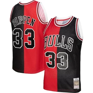 Scottie Pippen Chicago Bulls Big & Tall Hardwood Classics 1997/98 Split Authentique Swingman Jersey Red/Black - Collectionner ce maillot rare - Augmentez la valeur de votre collection
