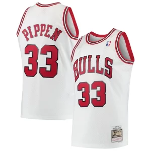 Scottie Pippen Chicago Bulls Hardwood Classics Swingman Jersey White/Black Vibrant - Maillot de marque reconnue - Faites confiance à la qualité
