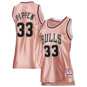 Scottie Pippen Chicago Bulls Haut de gamme Women's 75th Anniversary Rose Gold 1997 Swingman Jersey Pink - Collectionner ce maillot rare - Augmentez la valeur de votre collection