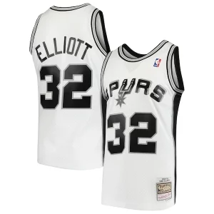 Sean Elliott San Antonio Spurs 1998/99 Moderne Hardwood Classics Swingman Jersey White - Pour les joueurs de basketball amateurs - Adapté à tous les styles de jeu