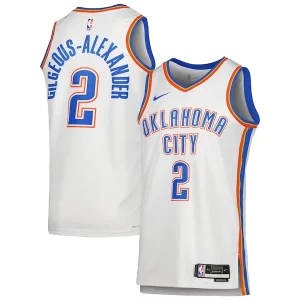 Shai Gilgeous Alexander Luxueux Oklahoma City Thunder Nike Unisex Swingman Jersey Association Edition White/Blue - Nouvelle arrivée - Êtes-vous prêt pour la saison ?