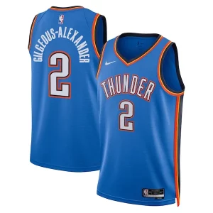 Shai Gilgeous Alexander Oklahoma City Commémoratif Thunder Nike Unisex Swingman Replica Jersey Icon Edition Blue - Édition commemorative - Souvenez-vous des moments inoubliables