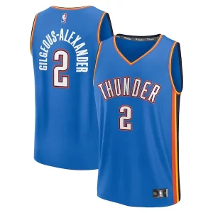 Shai Gilgeous Alexander Oklahoma City Thunder Fast Break Replica Player Jersey Icon Edition Blue Uniques - Maillot authentique - Reproduit avec soin