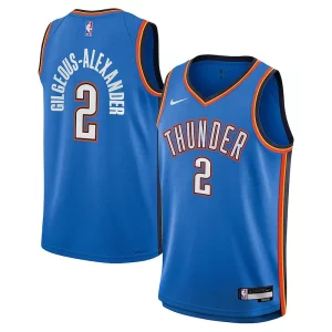 Shai Gilgeous Alexander Oklahoma City Thunder Luxueux Nike Youth Swingman Jersey Icon Edition Blue - Design innovant - Écarte-vous du commun des mortels