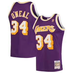 Shaquille Distingué O'Neal Los Angeles Lakers Hardwood Classics Swingman Jersey Purple/Royal/Gold - Pour les fans de la ligue - Un maillot authentique de la compétition
