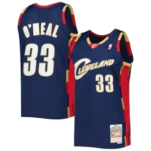 Shaquille O'Neal Cleveland Cavaliers Hardwood Classics 2009/10 Jersey Moderne Navy - Idéal pour les soirées de sport - Montrez votre style
