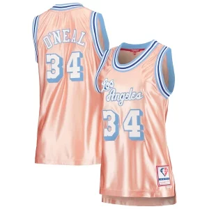 Shaquille O'Neal Los Angeles Admirable Lakers Women's 75th Anniversary Rose Gold 1996 Swingman Jersey Pink - Vêtement de fan emblématique - Montrez votre amour pour l'équipe