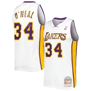 Shaquille O'Neal Los Angeles Lakers 2001/02 Hardwood Classics Charming Swingman Jersey White - Design innovant - Écarte-vous du commun des mortels