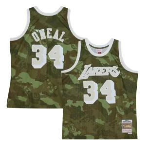 Shaquille O'Neal Los Angeles Lakers Hardwood Classics 1996/97 Ghost Green Swingman Jersey Admirable Camo - Dernières unités - Ne manquez pas cette opportunité