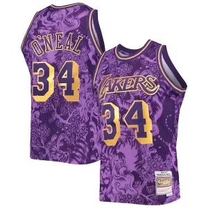 Shaquille O'Neal Los Angeles Lakers Hardwood Classics 1996/97 Lunar New Year Swingman Jersey Purple Charming - Collectionner ce maillot rare - Augmentez la valeur de votre collection