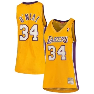Shaquille O'Neal Los Angeles Lakers Women's Sophistiqué 1999/00 Hardwood Classics Swingman Jersey Gold - Promotion limitée - Profitez de la réduction avant qu'elle ne soit terminée