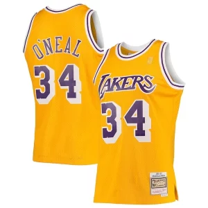 Shaquille O'Neal Los Bold Angeles Lakers 1996/97 Hardwood Classics Swingman Jersey Gold/Purple/Royal - Pour les matchs d'athlétisme - Restez frais et confortable