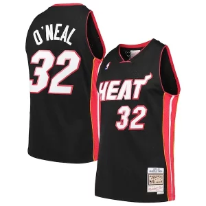 Shaquille O'Neal Miami Heat Hardwood Classics Swingman Bold Jersey Black - Idéal pour les soirées de sport - Montrez votre style