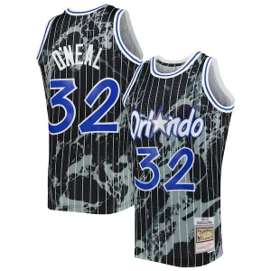 Shaquille O'Neal Orlando Magic 1994/95 Élégant Hardwood Classics Marble Swingman Jersey Black - Pour les joueurs de basketball amateurs - Adapté à tous les styles de jeu