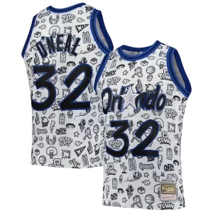 Shaquille O'Neal Orlando Magic 1994/95 Hardwood Classics Gracieux Doodle Swingman Player Jersey White - Maillot de marque reconnue - Faites confiance à la qualité