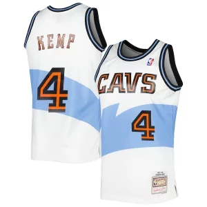 Shawn Kemp Incontournable Cleveland Cavaliers Hardwood Classics Swingman Jersey White - Édition limitée - Uniques dans leur genre