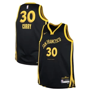 Stephen Curry Golden State Warriors Nike Youth Swingman Replica Jersey City Edition Black Personalisable - Maillot de qualité supérieure - Durable et résistant