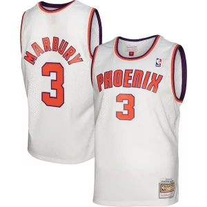 Stephon Marbury Éclatant Phoenix Suns 2001/02 Hardwood Classics Swingman Jersey White - Édition limitée - Uniques dans leur genre