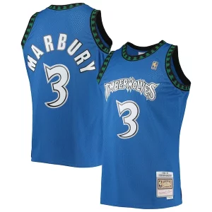 Stephon Marbury Minnesota Timberwolves 1996/97 Hardwood Classics Swingman Jersey Blue Exquisite - Pour les amateurs de basketball passionnés - Livraison rapide