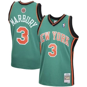 Stephon Marbury New York Knicks Charming 2001/02 Hardwood Classics Swingman Jersey Green - Maillot authentique - Reproduit avec soin
