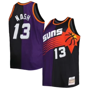 Steve Nash Phoenix Suns Big & Tall Prime Hardwood Classics 1996/97 Split Swingman Jersey Purple/Black - Garantie satisfaction - Si vous n'êtes pas satisfait