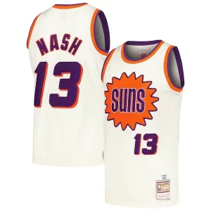 Steve Nash Phoenix Suns Premium Chainstitch Swingman Jersey Cream - Vêtement de fan emblématique - Montrez votre amour pour l'équipe