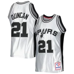 Tim Duncan San Antonio Spurs 1998/99 Hardwood Classics Gracieux 75th Anniversary Swingman Jersey Platinum - Maillot de marque reconnue - Faites confiance à la qualité