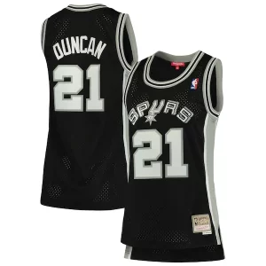 Tim Duncan San Antonio Spurs Éclatant Women's 1998/99 Hardwood Classics Swingman Jersey Black - Vêtement de fan emblématique - Montrez votre amour pour l'équipe