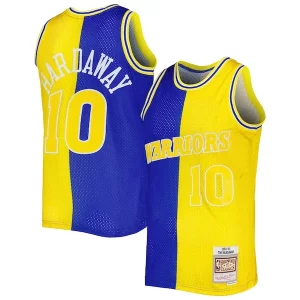 Tim Hardaway Golden State Warriors Hardwood Classics 1990/91 Split Swingman Gracieux Jersey Royal/Gold - Pour les matchs d'athlétisme - Restez frais et confortable