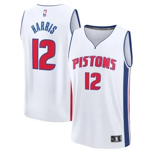 Tobias Harris Detroit Pistons Fast Break Replica Player Dashing Jersey Association Edition White - Vêtement de fan emblématique - Montrez votre amour pour l'équipe